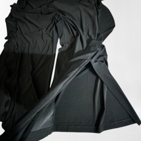 EMMA & MICHELE black Ruffle Leg Jumpsuit with Slits - Picture 12 of 16